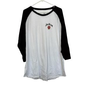 Jim Beam Whiskey XXL Shirt Baseball‎ Retro Style 3/4 Sleeves 2XL Unisex Kentucky